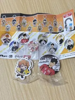 ハイキュー!! くら寿司 めじるしチャーム/缶バッチ 日向翔陽　黒尾鉄朗
