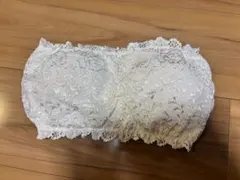 総レース ベアトップ ホワイト Lサイズ