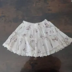 【新品未使用】パンダプリント レースフリルスカート 100cm~のサムネイル