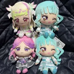 キミとアイドルプリキュア コロっとまんまるプリフェイスぬいぐるみ　4点