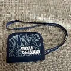 ポケモン　ネックストラップ付き　ウォレット　ネイビー　美品　ハッサム&ガブリアス