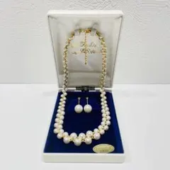 クイーンパール ネックレス イヤリング セット