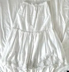 コットンスカート白