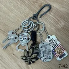 キーホルダー　カラビナ　ストリート　古着　アメカジ　ヴィンテージ　じゃらじゃら系