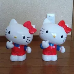 ☆美品・ハローキティ 陶器 貯金箱 昭和レトロ 当時物 置物
