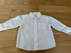 白いボタン付きシャツ サイズ80