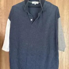 B:MING by BEAMS 半袖ポロシャツ Lサイズ ネイビー/グレー
