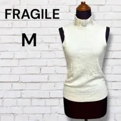 FRAGILE レディースM 38ノースリーブニット ビジュー　ハイネックのサムネイル