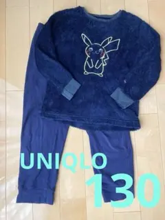 ユニクロ　ポケモン　130cmフリースパジャマ　ピカチュウ