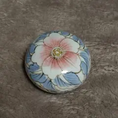 希少美品　タイ製　サイアムラハウス　花柄の陶器製小物入れ　香合　ヴィンテージ