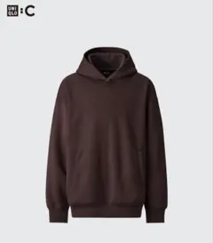ユニクロC 　スウェットオーバーサイズプルパーカ　DARK BROWN　Lサイズ