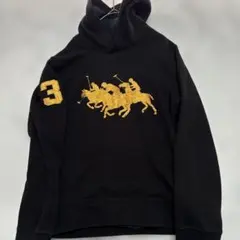 ✨美品✨ポロラルフローレン現行QR 黒パーカーSM相当