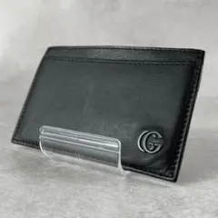 未使用級✨グッチ カードケース 名刺入れ GGマーモント ブラックロゴ