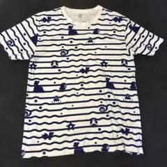 ポケモンセンターオリジナル graniph Tシャツ みずタイプ ボーダー M 