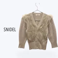 SNIDEL スナイデル チュールフリル ニット プルオーバー 春秋