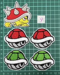 マリオ刺繍アイロンワッペンまとめ売り5枚入り　9