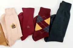 新品未使用品含むバーバリー含むメンズソックス4足組 25～26cm