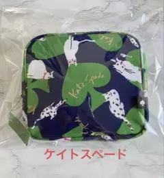SALE【新品】ケイトスペード　軽量　メイクポーチ　猫　緑　青