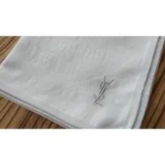 イヴ・サンローラン Yves Saint Laurent ロゴ刺繍入り ハンカチ