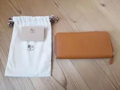 未使用IL BISONTE レザー二つ折り財布 バイブル型 コンチョ ターコイズ 