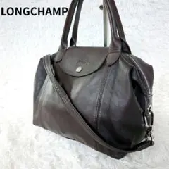美品✨️LONGCHAMP ル・プリアージュ レザーショルダーバッグ　2way