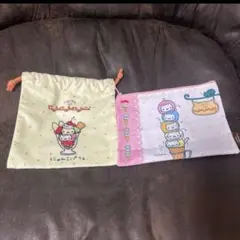 にゃんにゃんにゃんこ　にゃんこパフェ ポーチ 巾着 2種セット