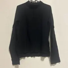 AZUL by moussyハイネック 長袖カットソー ブラック