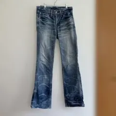 BLUE WAY ブーツカット　フレア　デニム　y2k 平成　グランジ