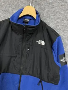 良好 ザノースフェイス ジップアップ フリースジャケット 青×黒 Lサイズ