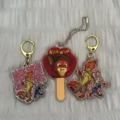 ズートピア ニック アクリルキーホルダー 3点セットのサムネイル