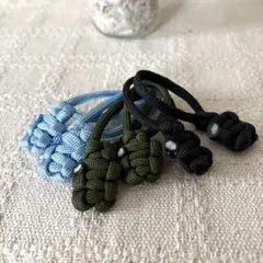 【6個セット】ジッパータブ パラコード 人形型 チャーム ハンドメイド