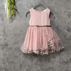 子供服　ノースリーブワンピース　チュールドレス　衣装　３歳　可愛い　レイヤード
