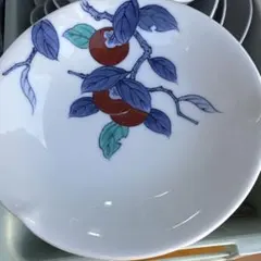 有田焼　柿絵 皿 磁器 染付 和食器 銘あり 枚数10枚セットのサムネイル