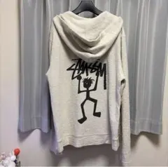 ステューシー　stussy シャドーマン　メキシカンパーカー　パイル地　白
