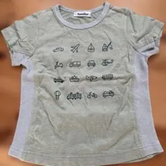 ファミリア　Ｔシャツ 乗り物　110 グリーン系