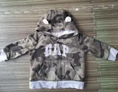 GAP 迷彩柄 フード付きパーカー 12-18ヶ月　80サイズ