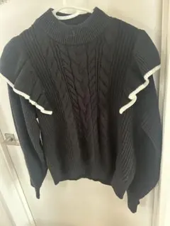 ニット レディース ガーリー 黒