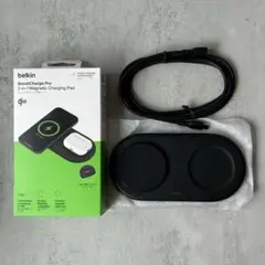 Belkin 2 in 1 マグネット ワイヤレス充電パッド qi2