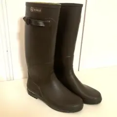 【AIGLE 】シャンタベル ラバーレインブーツ ロング 37 ブラウン