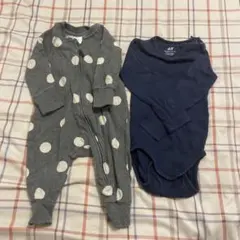 H&M 長袖ジップアップロンパース　長袖肌着ロンパース　まとめ売り
