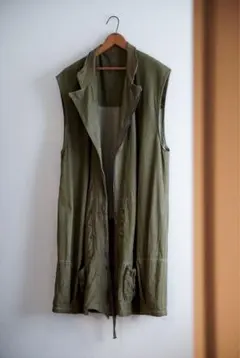 UNDERCOVER★95SS★逆ジップ ロング丈ベスト ミリタリーブルゾン UNDERCOVER☆95SS☆逆ジップ ロング丈ベスト ミリタリーブルゾン