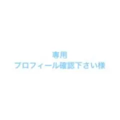 プロフィール確認下さい　様　専用出品
