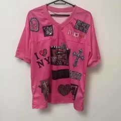 シーン　ピンク メッシュTシャツ XSのサムネイル