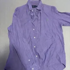 Ralph Lauren 紫色 カスタムフィットシャツ LL