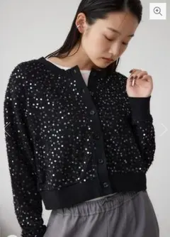 スパンコールカーディガン　大人可愛い