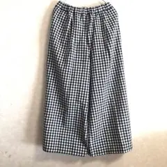 クラウドナイン　ギンガムチェック ワイドパンツ M-L