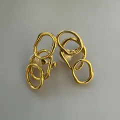 IRIS47 ゴールドオープンリングイヤリング
