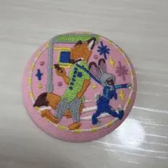 ディズニー刺繍缶バッジ ズートピア