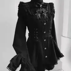 アンドロミオ 黒ロリ ゴズロリ ワンピース ヘッドドレス&コルセット