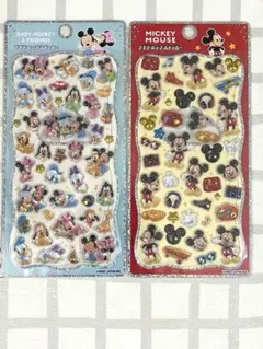 【正規品】ディズニーミッキー ベビープチドロップステッカー 2枚セット
